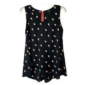 W5 Navy Sleeveless Blouse with Red & White Hot Air Balloon Print Size Medium